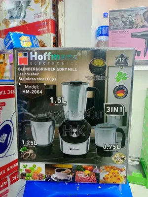 Hoffmans Electronics 3-in-1 Blender Dry Mill, Model Hm-2064