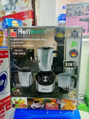 Hoffmans Electronics 3-in-1 Blender Dry Mill, Model Hm-2064