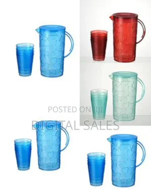 Unbreakable Plastic Jug With 4 Piece Plastic Glass (Pack of 1)