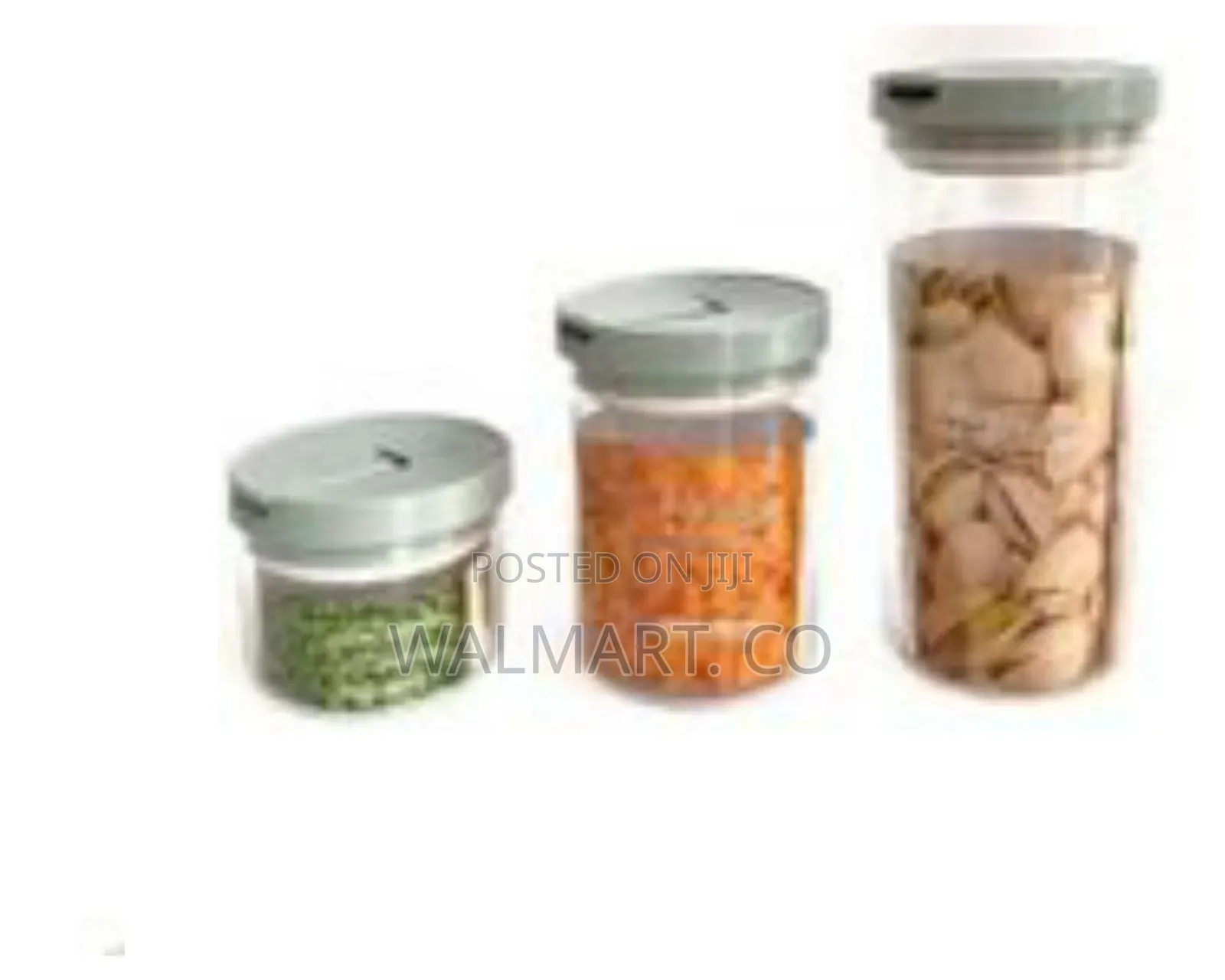 3 PCS Transparent Sealed Cans Storage Jars for Kitchen