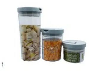 3 PCS Transparent Sealed Cans Storage Jars for Kitchen