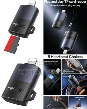 Yesido Gs38 Lightning to Tf Card Reader for iPhone iPad.