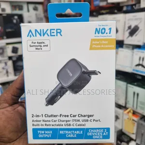 2-in-1 Clutter-Free Car Charger Anker 75w