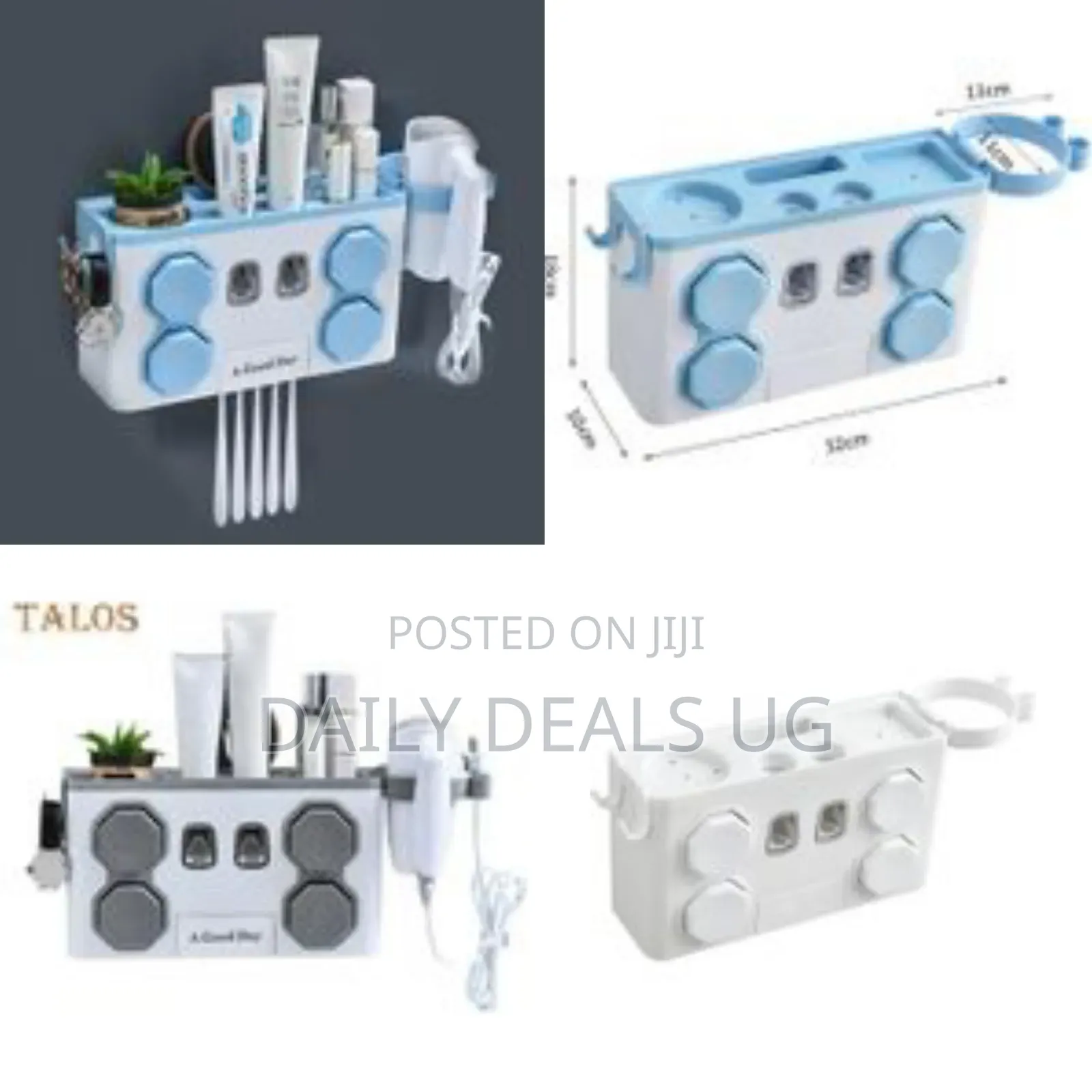 5 Toothbrush Holder Slots Automatic Dual Wall Mounted Toothpaste