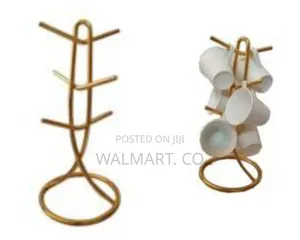 6 Cup Stand Holder Storage Organizer Rack