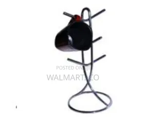 6 Cup Holder Stand Storage Organizer Silver