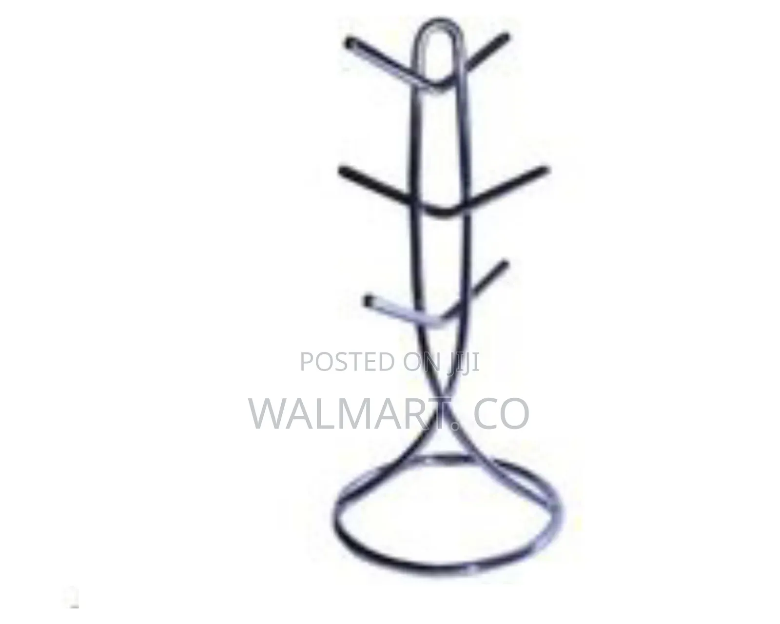 6 Cup Holder Stand Storage Organizer Silver