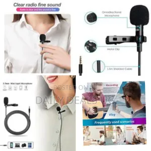 Portable 3.5mm Lavalier Microphone for Mobile and Laptop Use