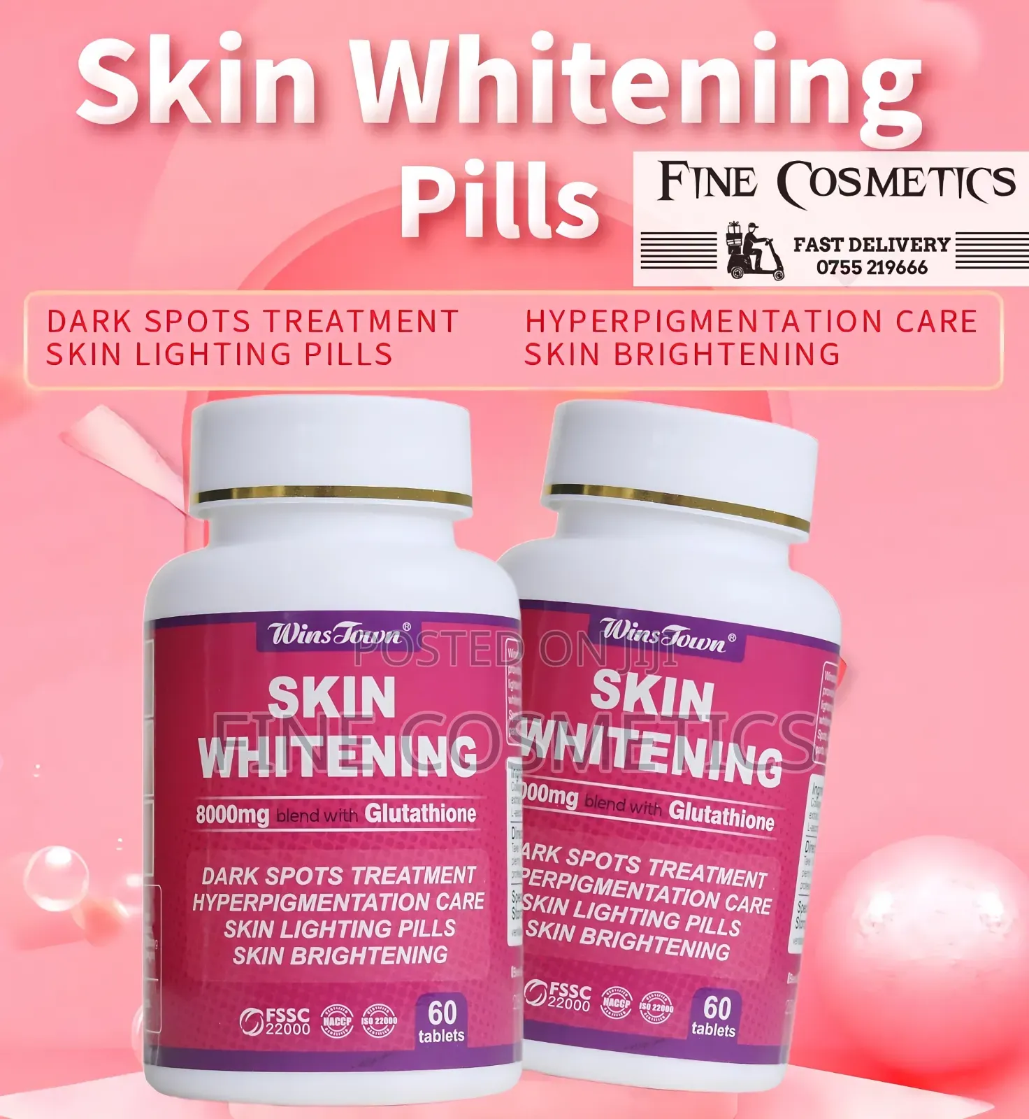 Wholesale Only, Skin Whitening Tablets Glutathione Darkspots Tablets