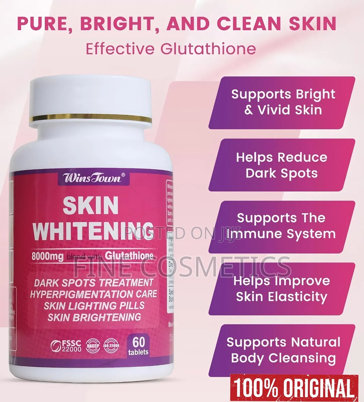 Wholesale Only, Skin Whitening Tablets Glutathione Darkspots Tablets