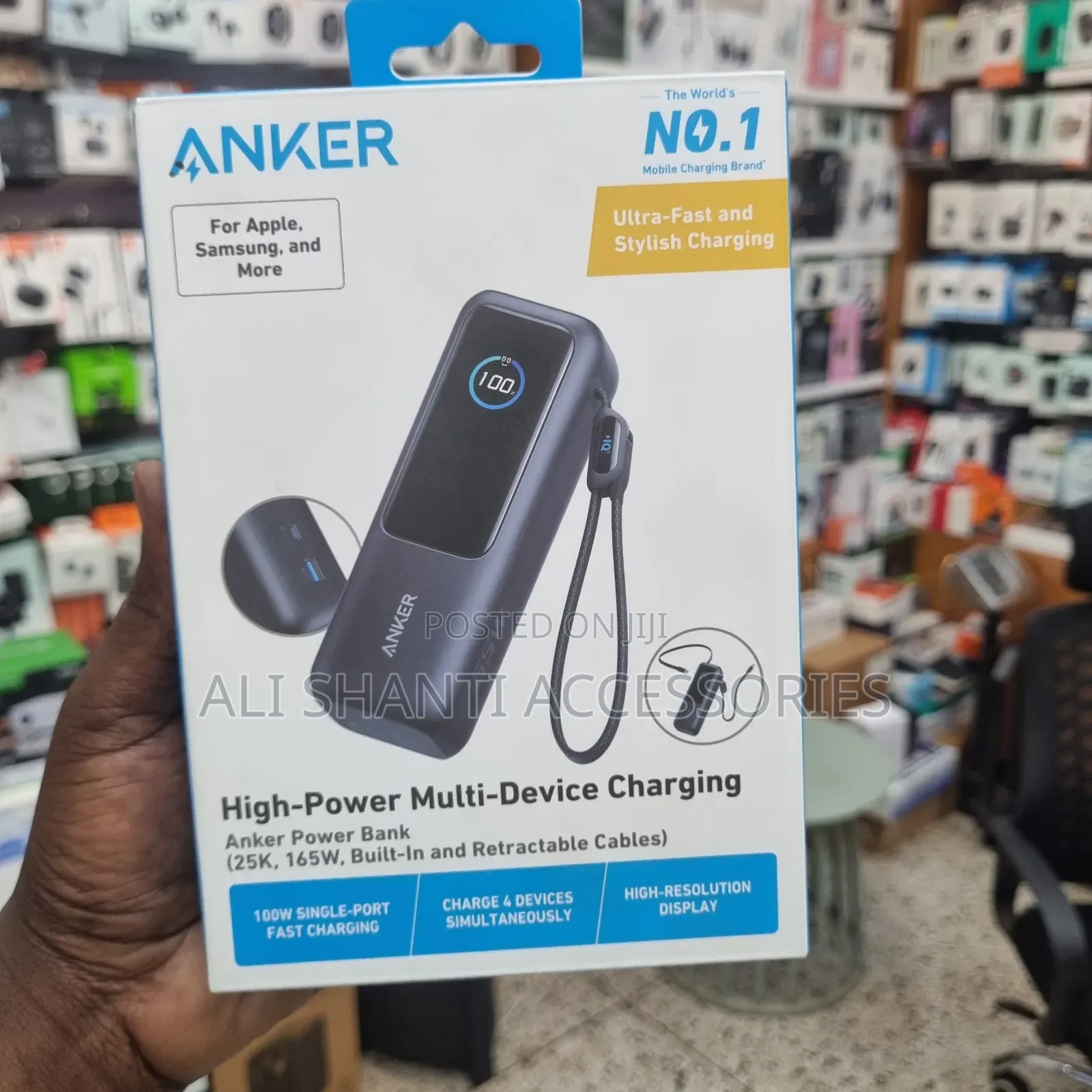 25000mah High-Power Multi-Device Charging Anker Power Bank 165w
