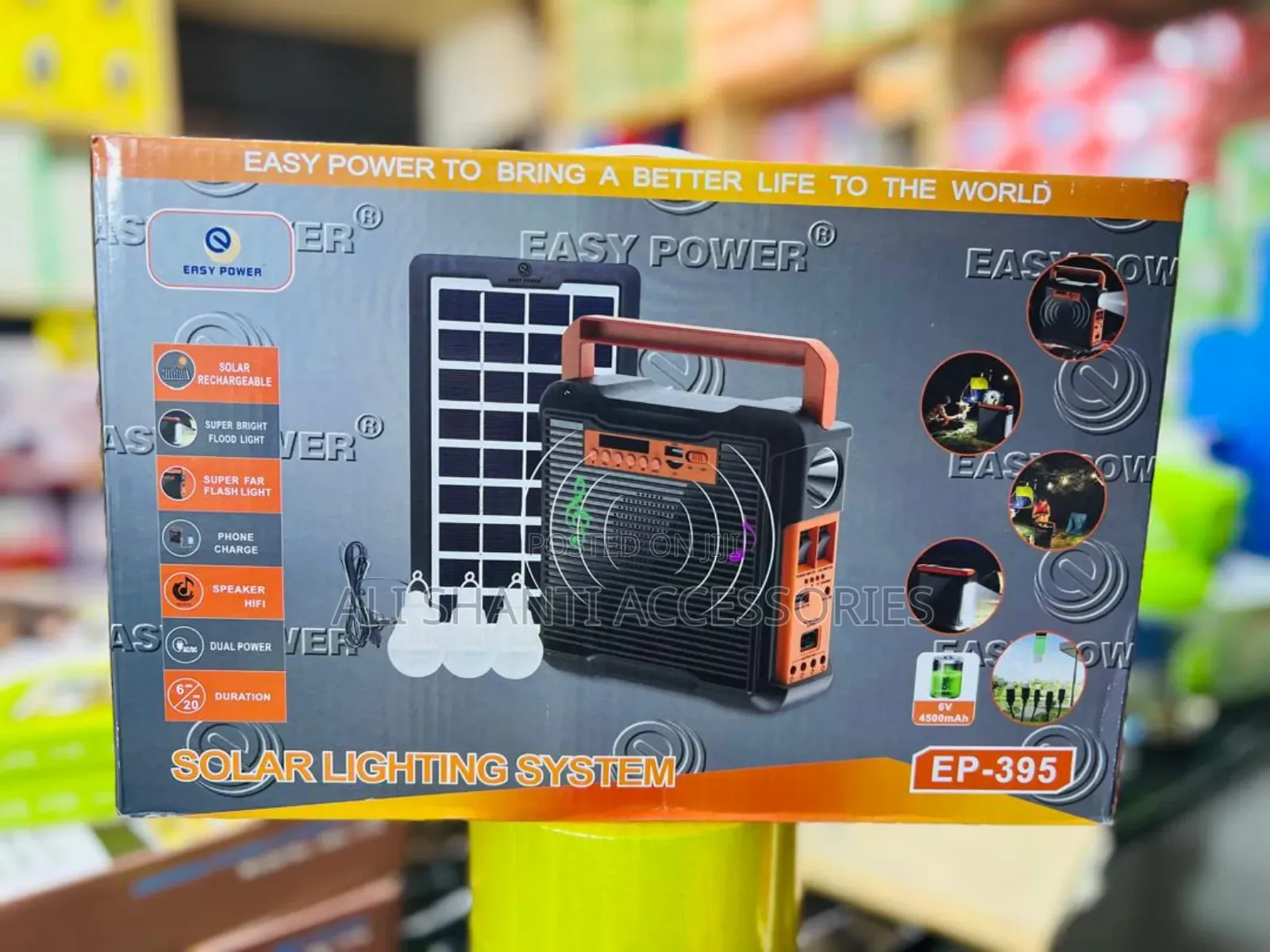 Solar Lighting System, Charging and Radio System