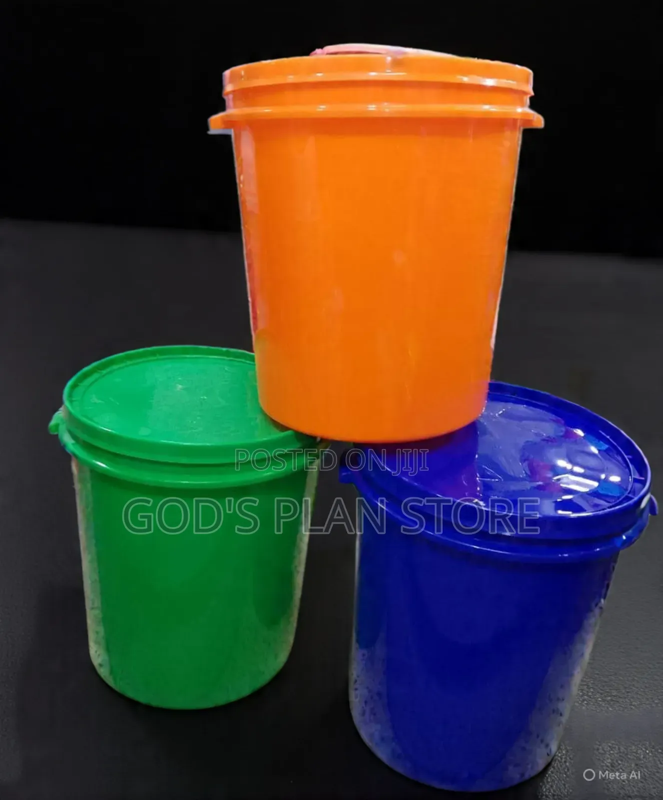 Patio 40litres Plastic Buckets Flat Cover Buckets