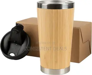 Bamboo Stainless Steel Coffee Tumbler Double Walled Vacuum Mug