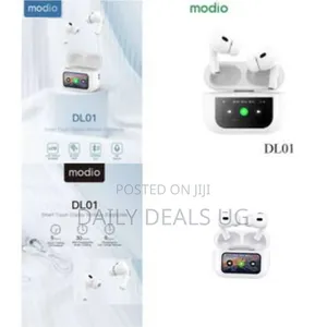 Modio Dl01 True Wireless Earphones With Smart Touch Display