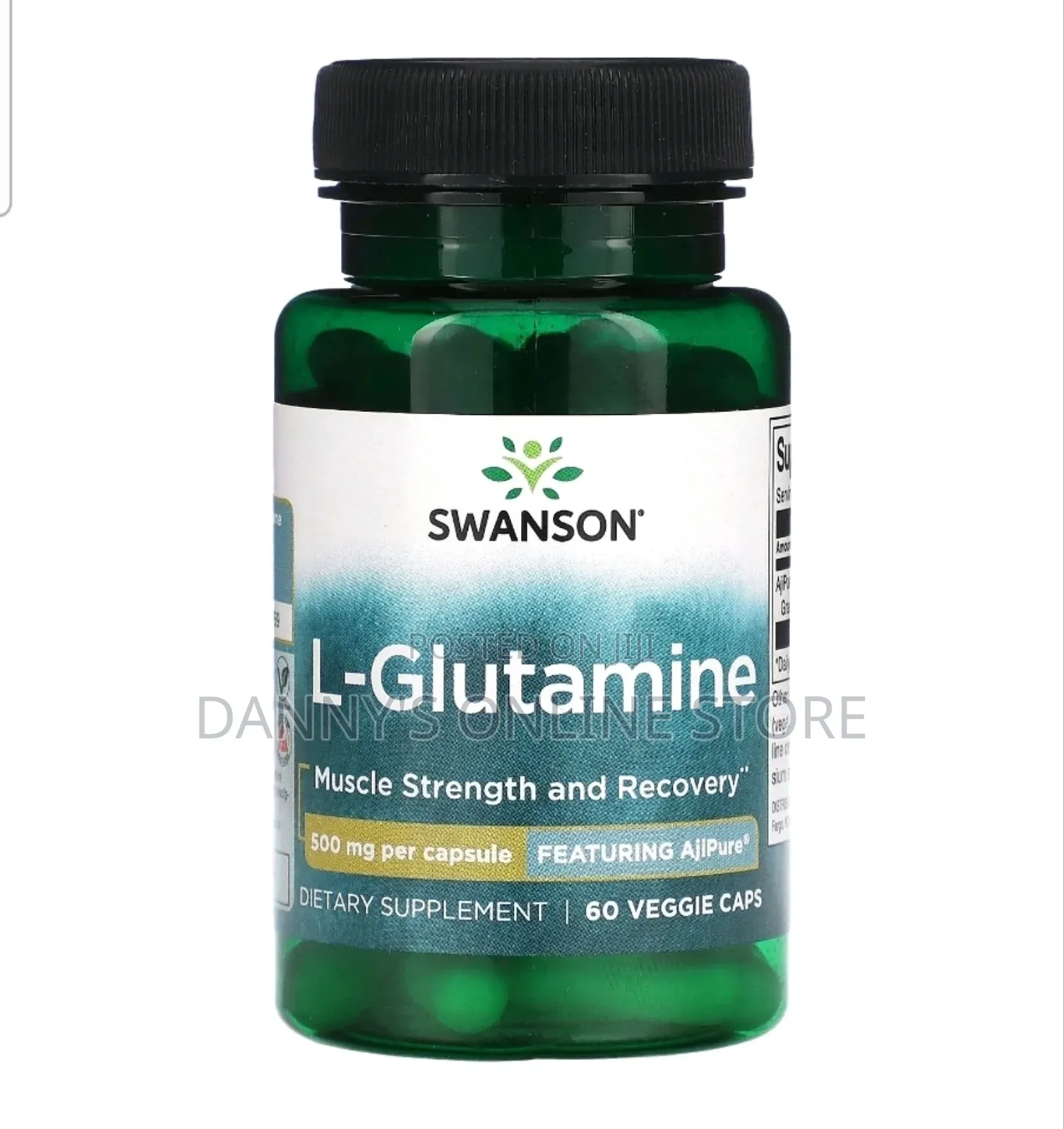 L-Glutamine, 500mg, 60 Veggie Caps