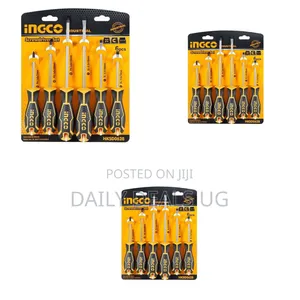 Ingco 6 PCS Screwdriver Set - Yellow