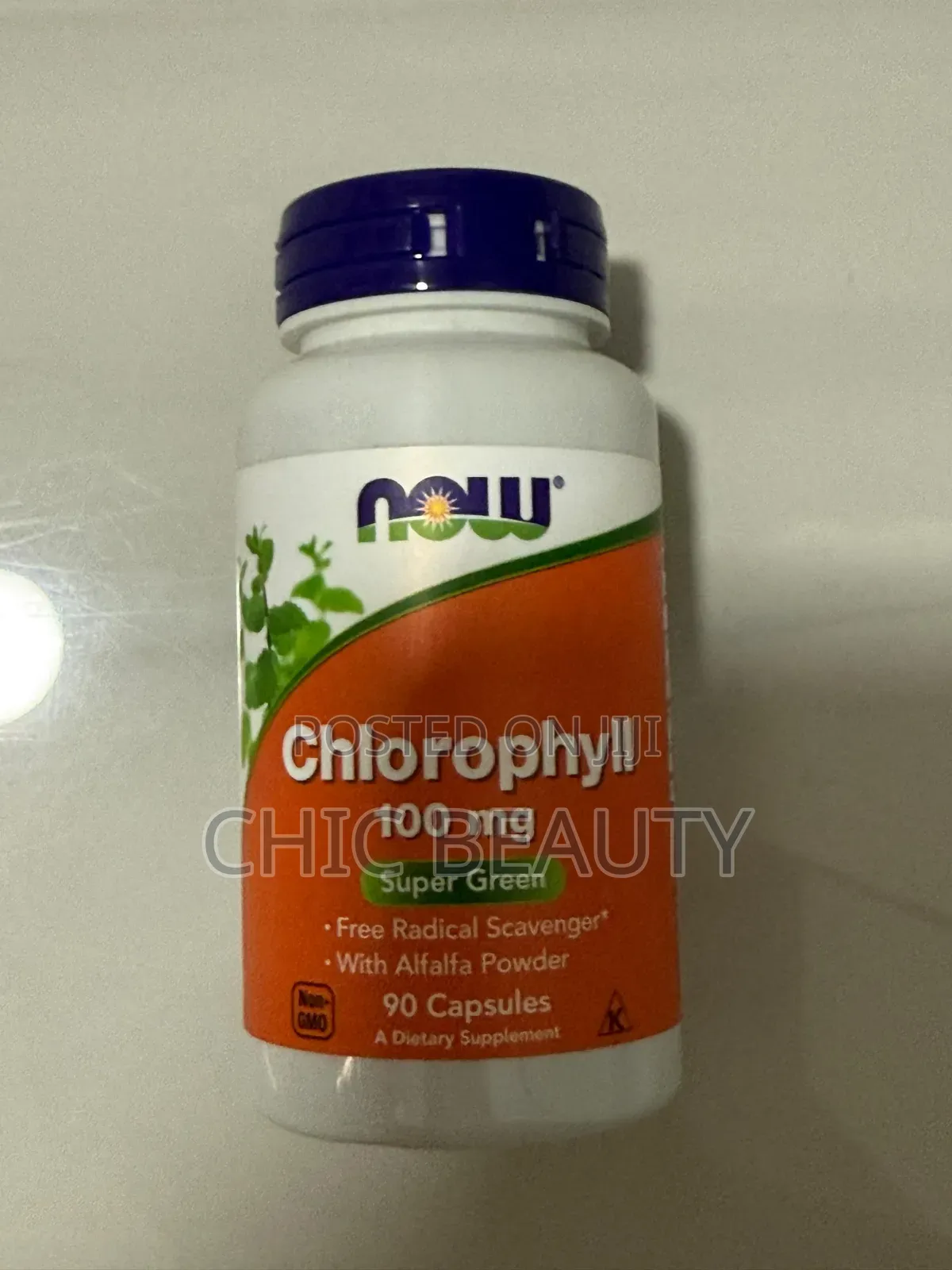 Now Chlorophyll 100mg Super Green 90 Capsules