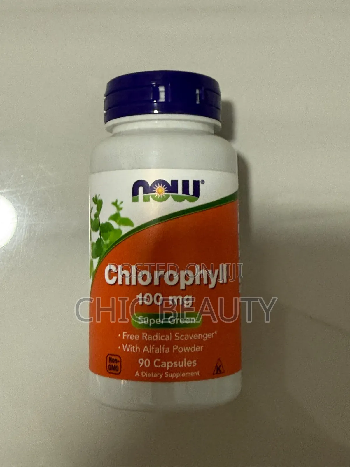 Now Chlorophyll 100mg Super Green 90 Capsules