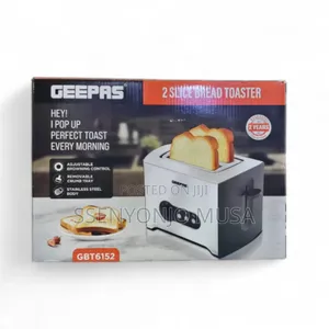 Geepas 2 Slice Bread Toaster Gbt6152 - Adjustable Browning