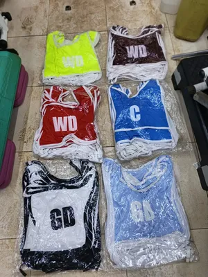 Netball Bibs 7 Pics in Full Set Original Material All Different Colors