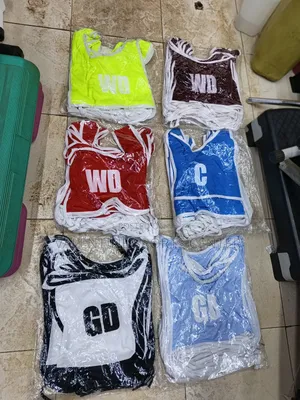 Netball Bibs 7 Pics in Full Set Original Material All Different Colors