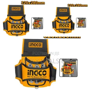 Ingco Tool Bag 320x280mm Multi-Functional Waist Pocket Hand Tool Belt
