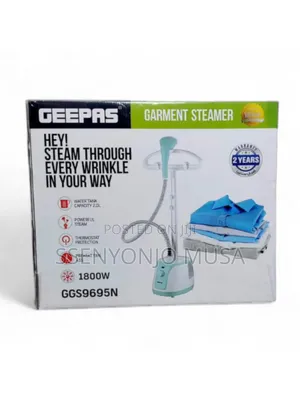Geepas Garment Steamer Ggs9695n - 1800w, 2 Steam Levels, 2l