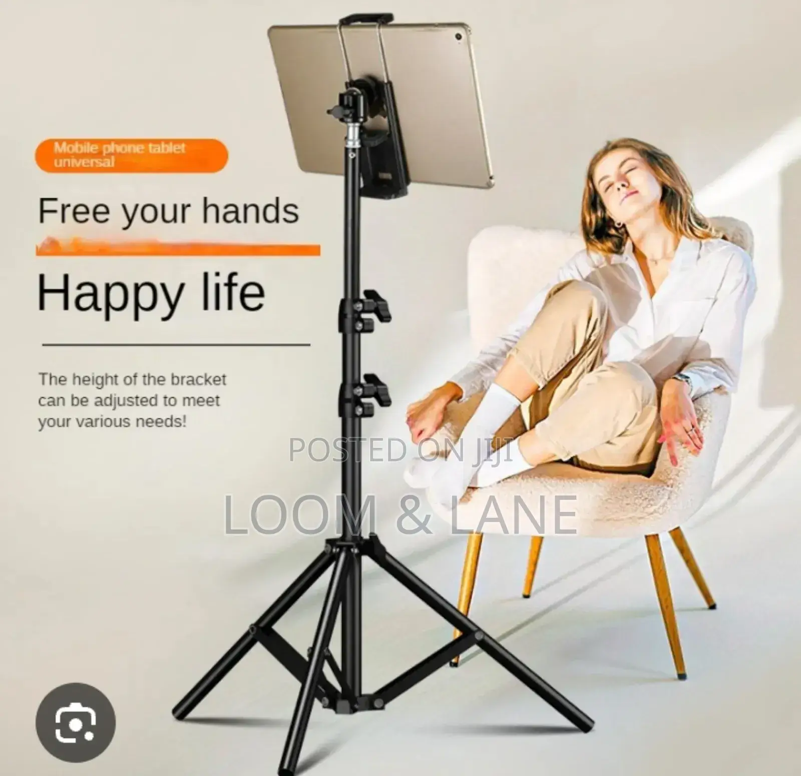Height Adjustable Tablet and Phone Floor Stand