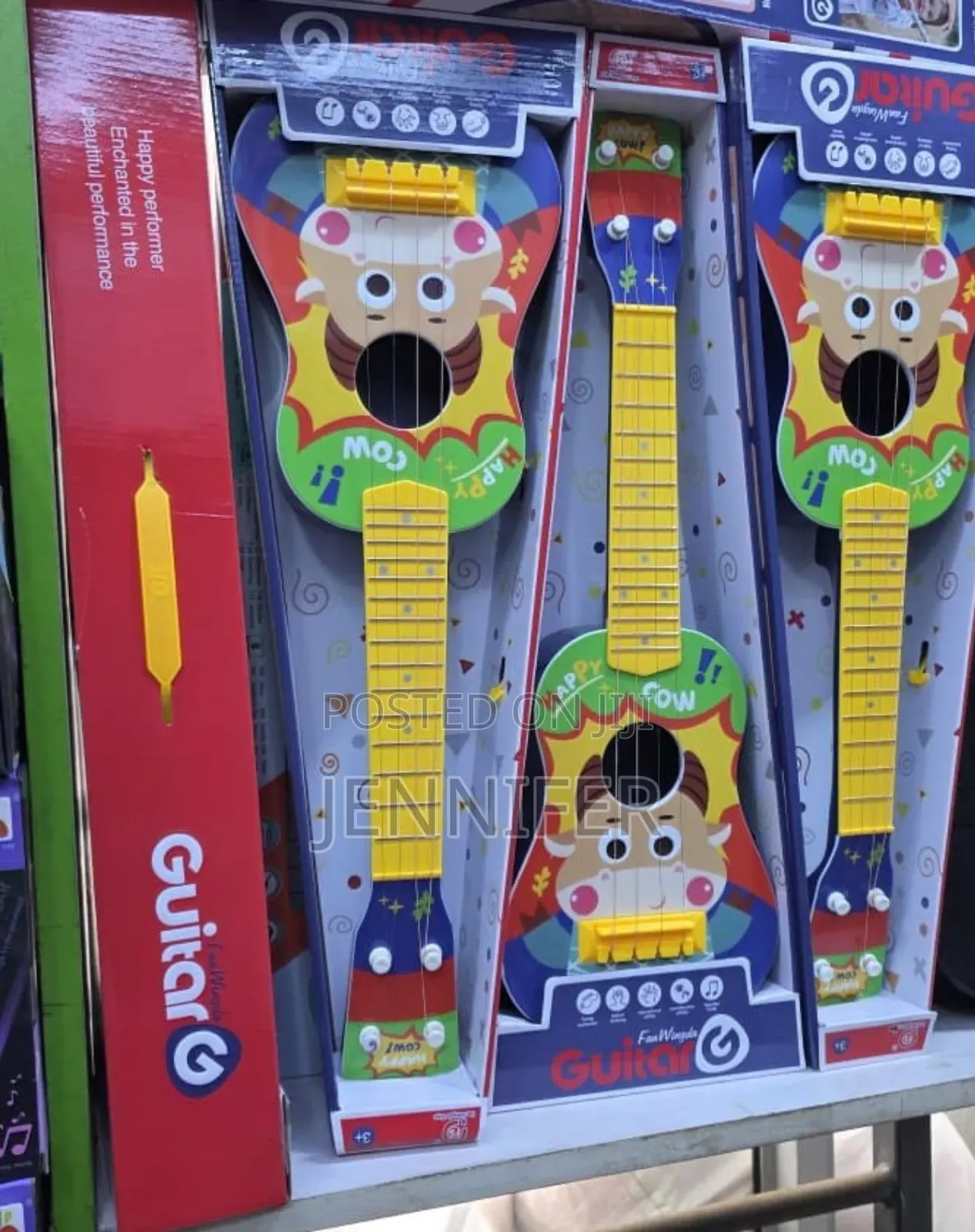Cow Print Kids Beautiful Learners Guitar