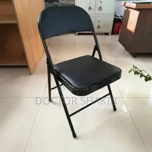 Black Frame Metallic Foldable Chair