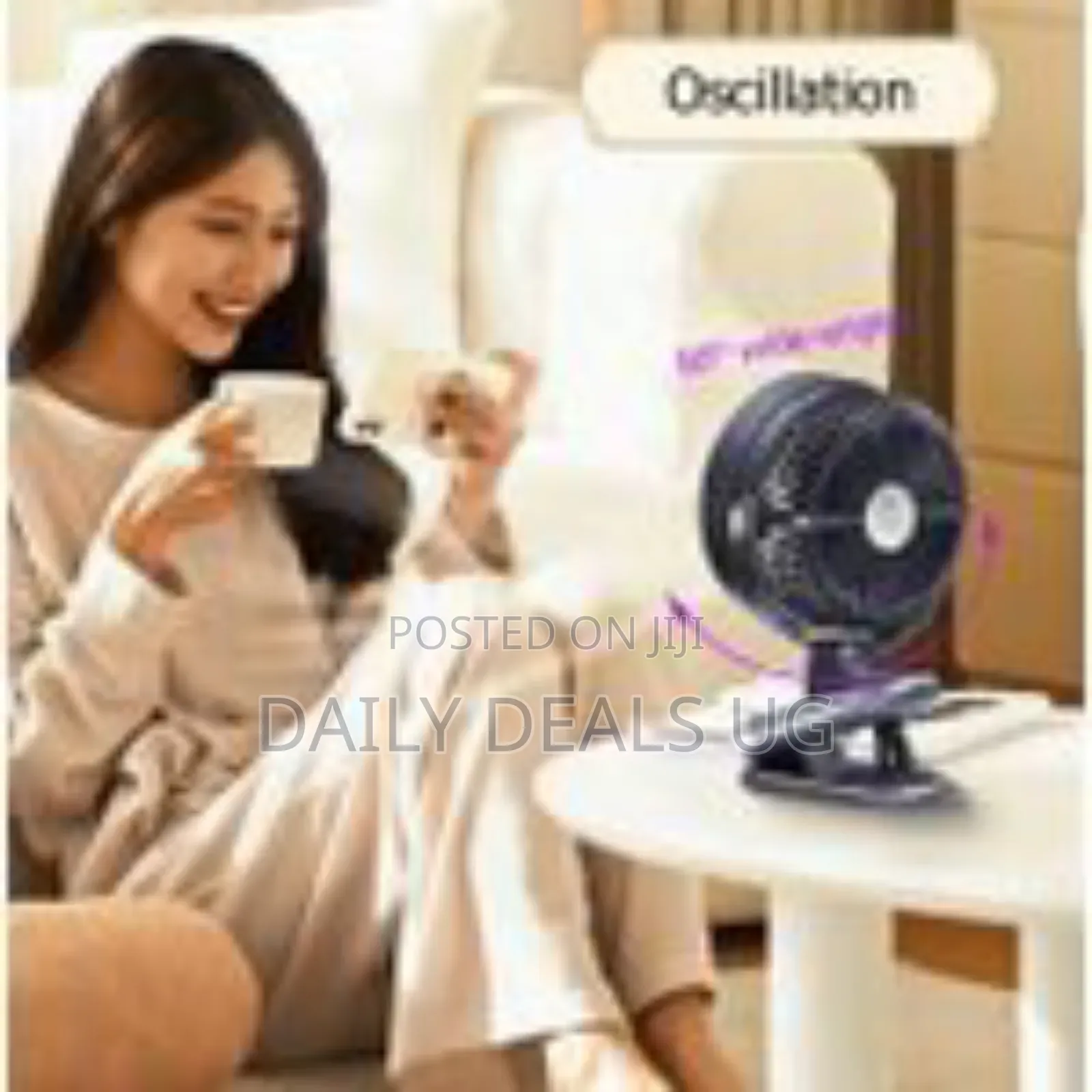 Auto Oscillating Table Fan 6.5-Inch, Timer, Digital Display