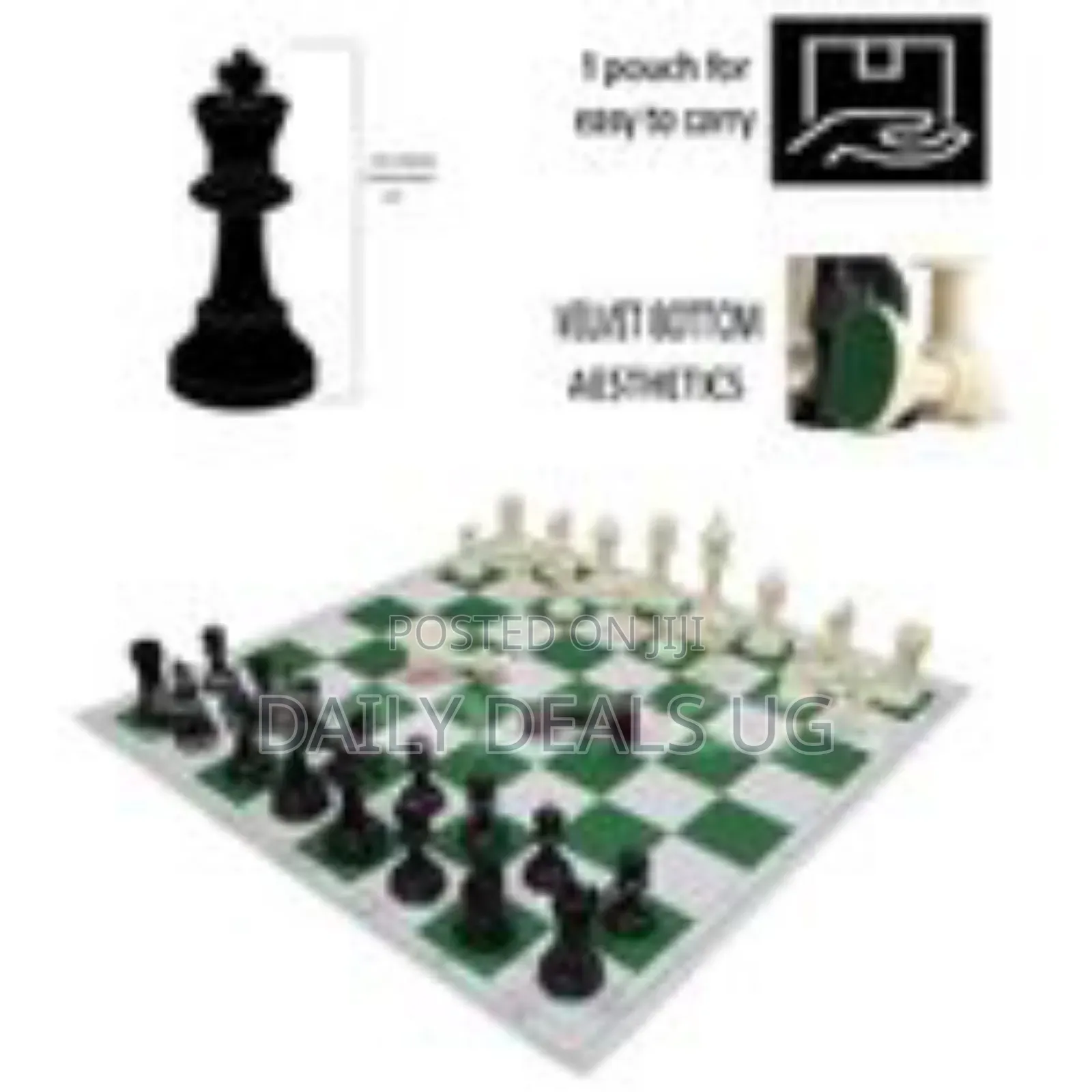 35 X 35cm the Criff Foldable Tournament Chess Set With Solid Plastic