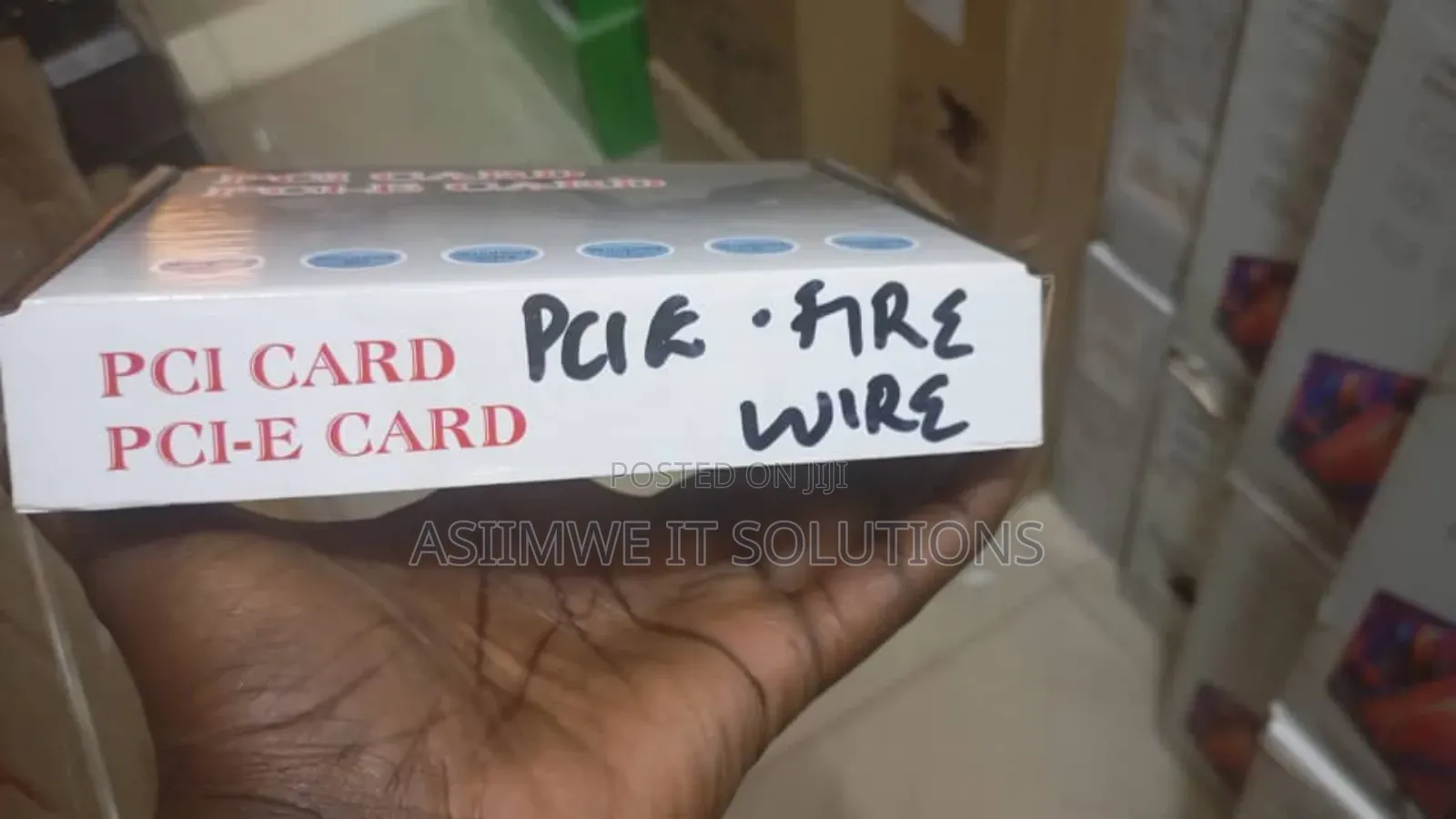 Pci Card, Pci-E Card, and Pcie Firewire Cards.