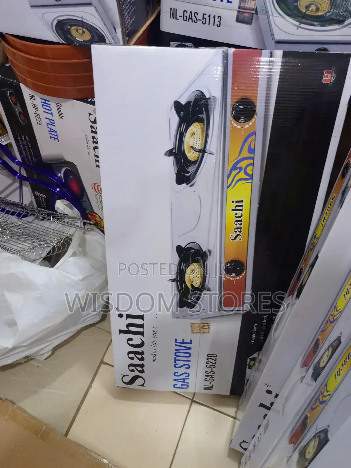 Saachi Double-Burner Gas Stove.