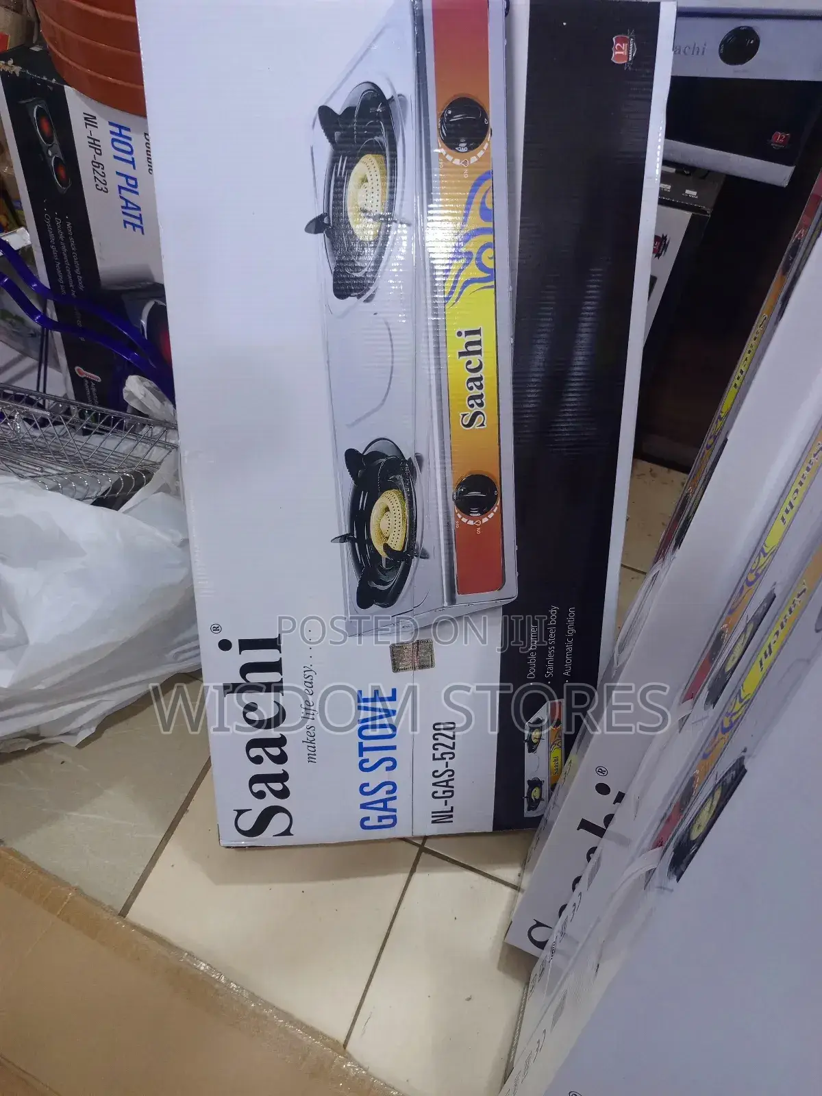Saachi Double-Burner Gas Stove.
