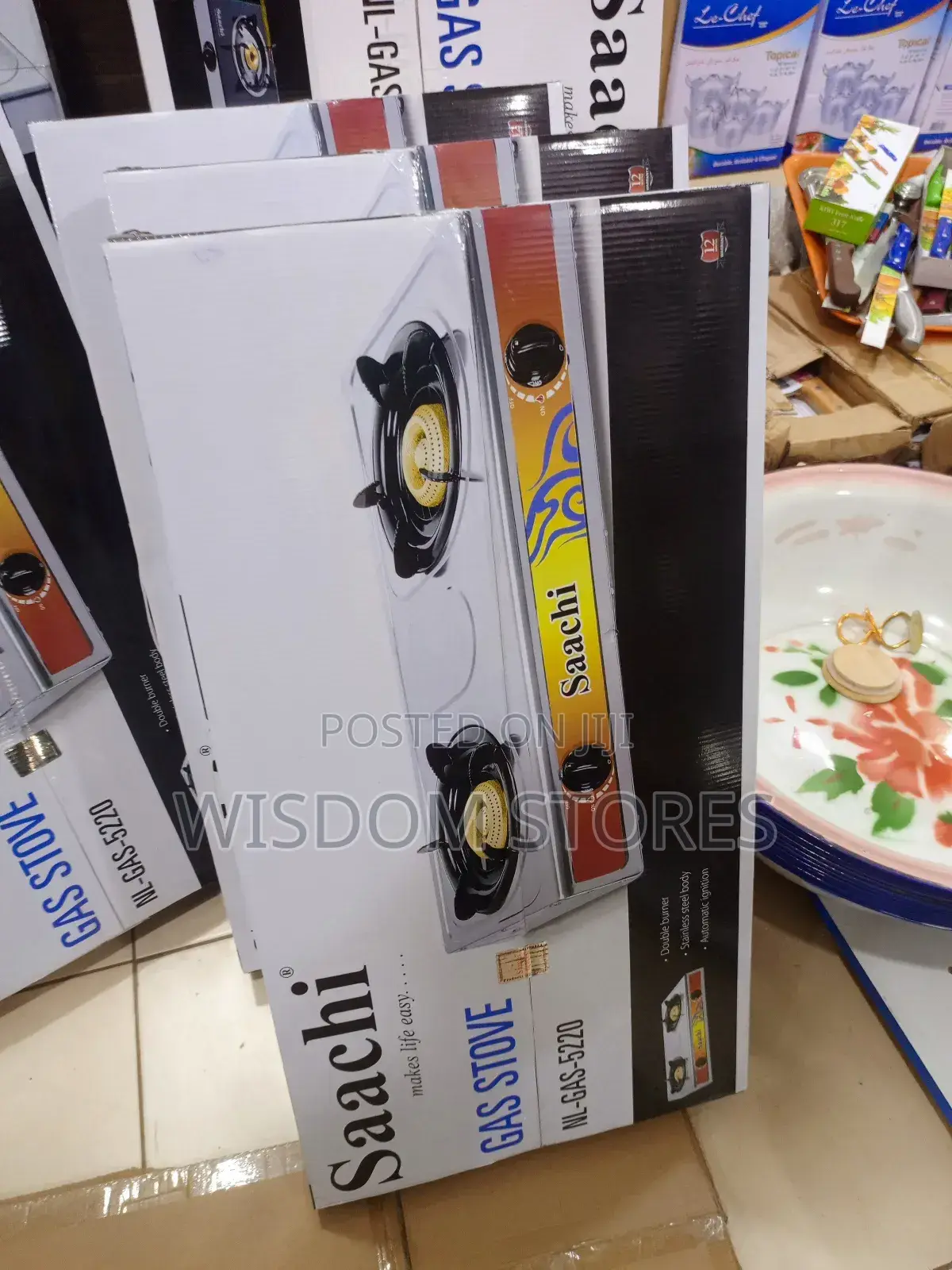 Saachi Double-Burner Gas Stove.