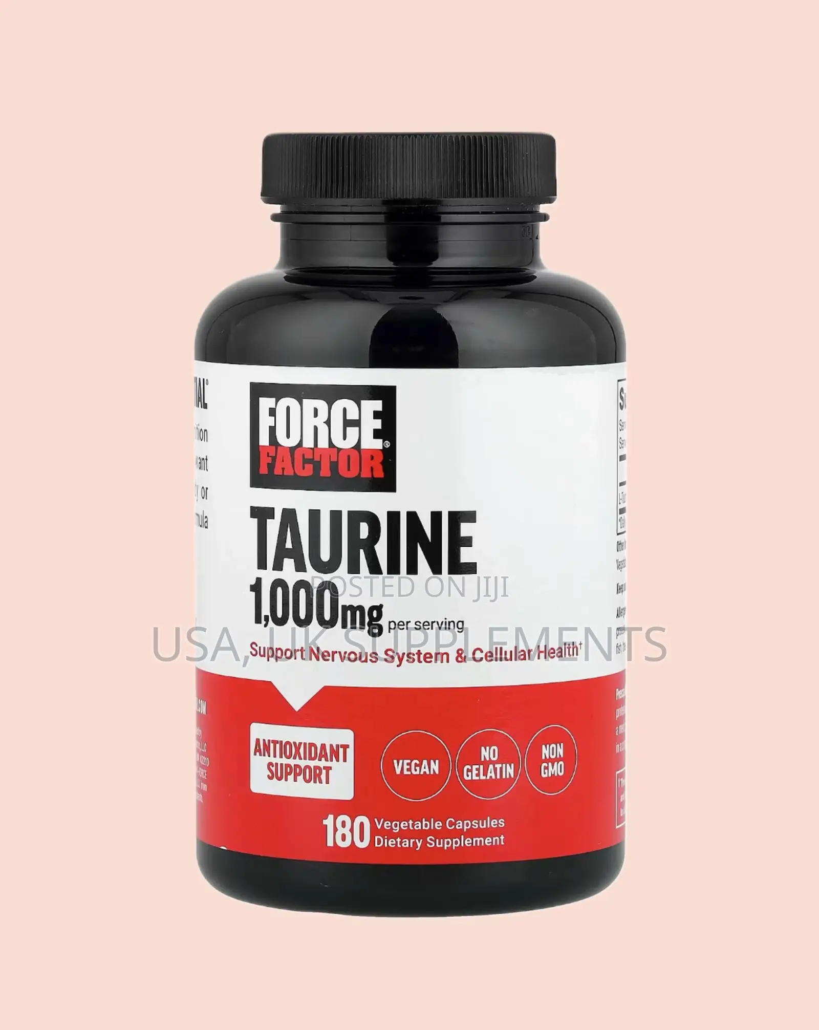Force Factor 1000mg Taurine 180capsules