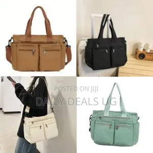 Minimalist Canvas Fashion Tote Bags for Women Multi Pockets Top Handle