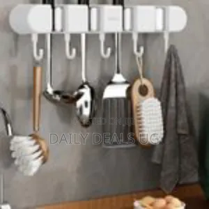 Broom Hanger, Wall Mounted Broom Organizer With 4 Position Non-Slip 5