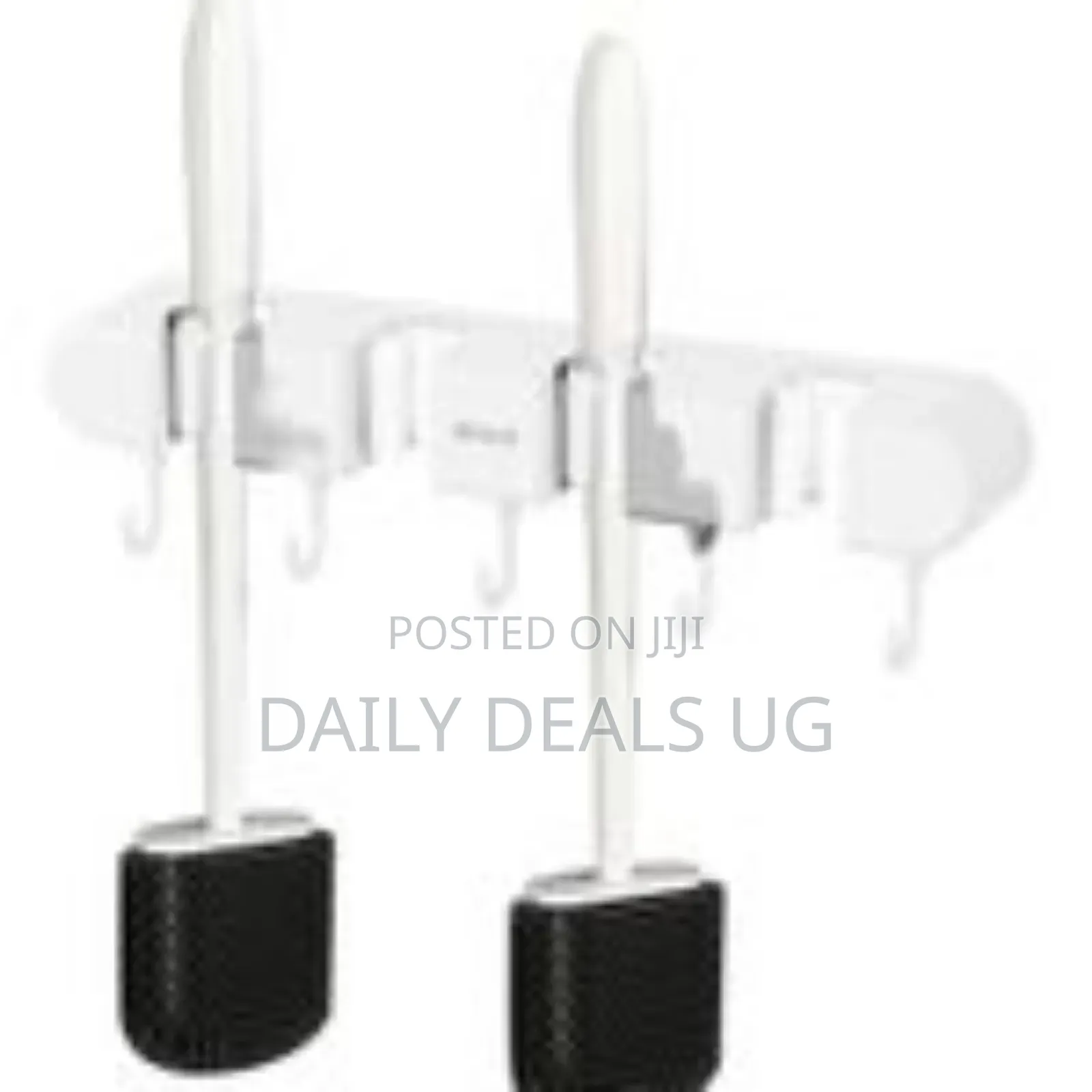 Broom Hanger, Wall Mounted Broom Organizer With 4 Position Non-Slip 5