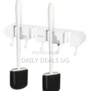 Broom Hanger, Wall Mounted Broom Organizer With 4 Position Non-Slip 5