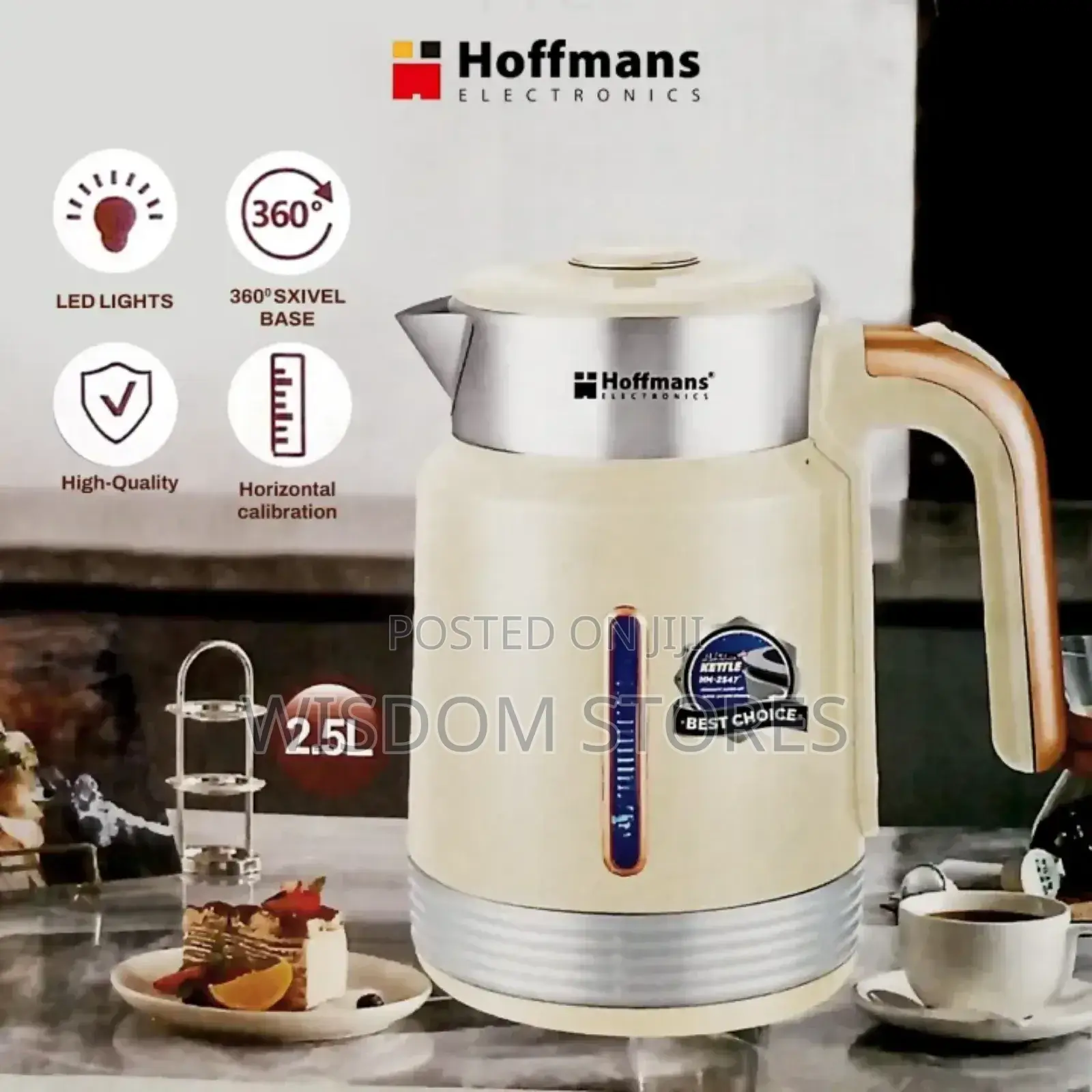 Hoffmans 2.5l Electric Milk Boiling Kettle | Hm-2547