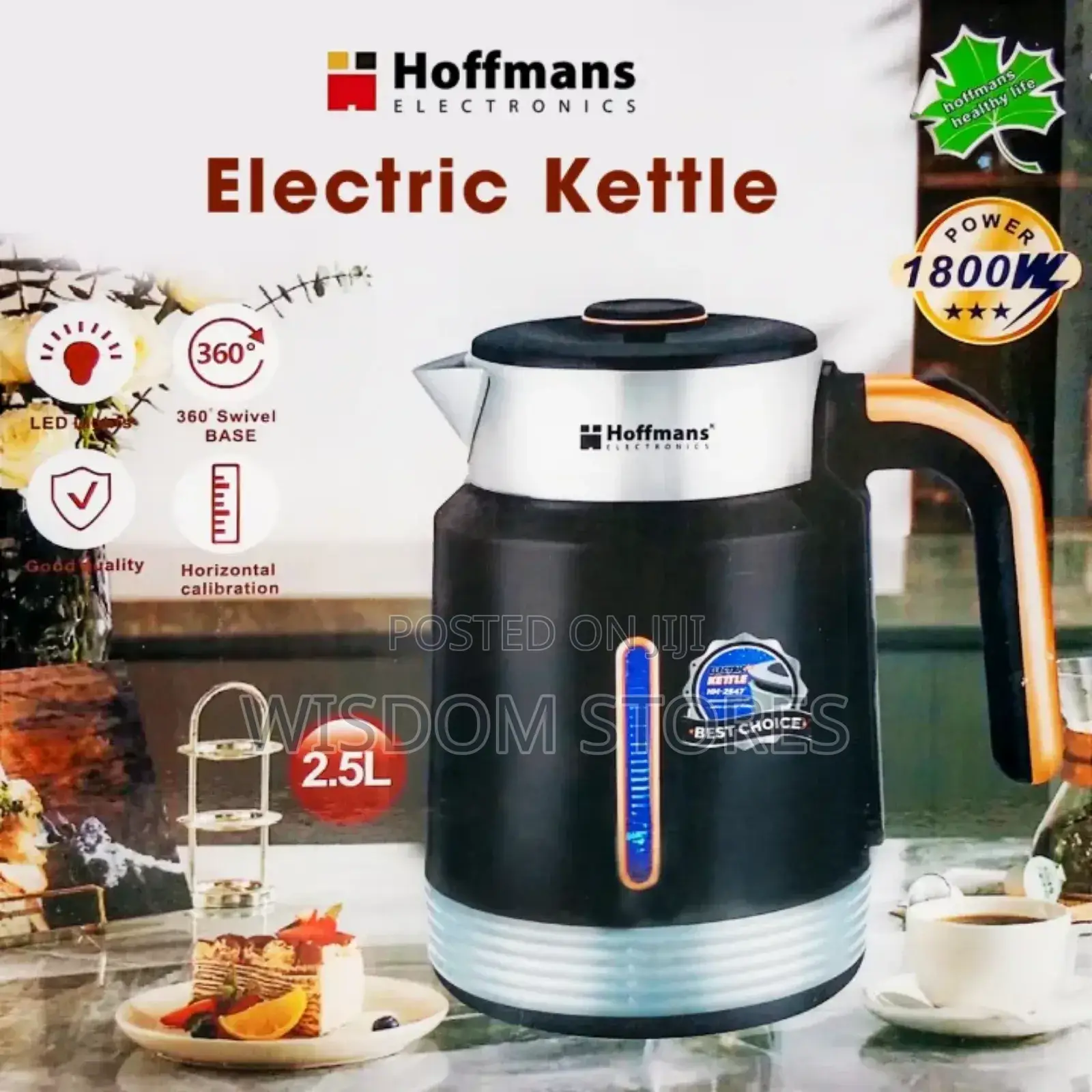 Hoffmans 2.5l Electric Milk Boiling Kettle | Hm-2547