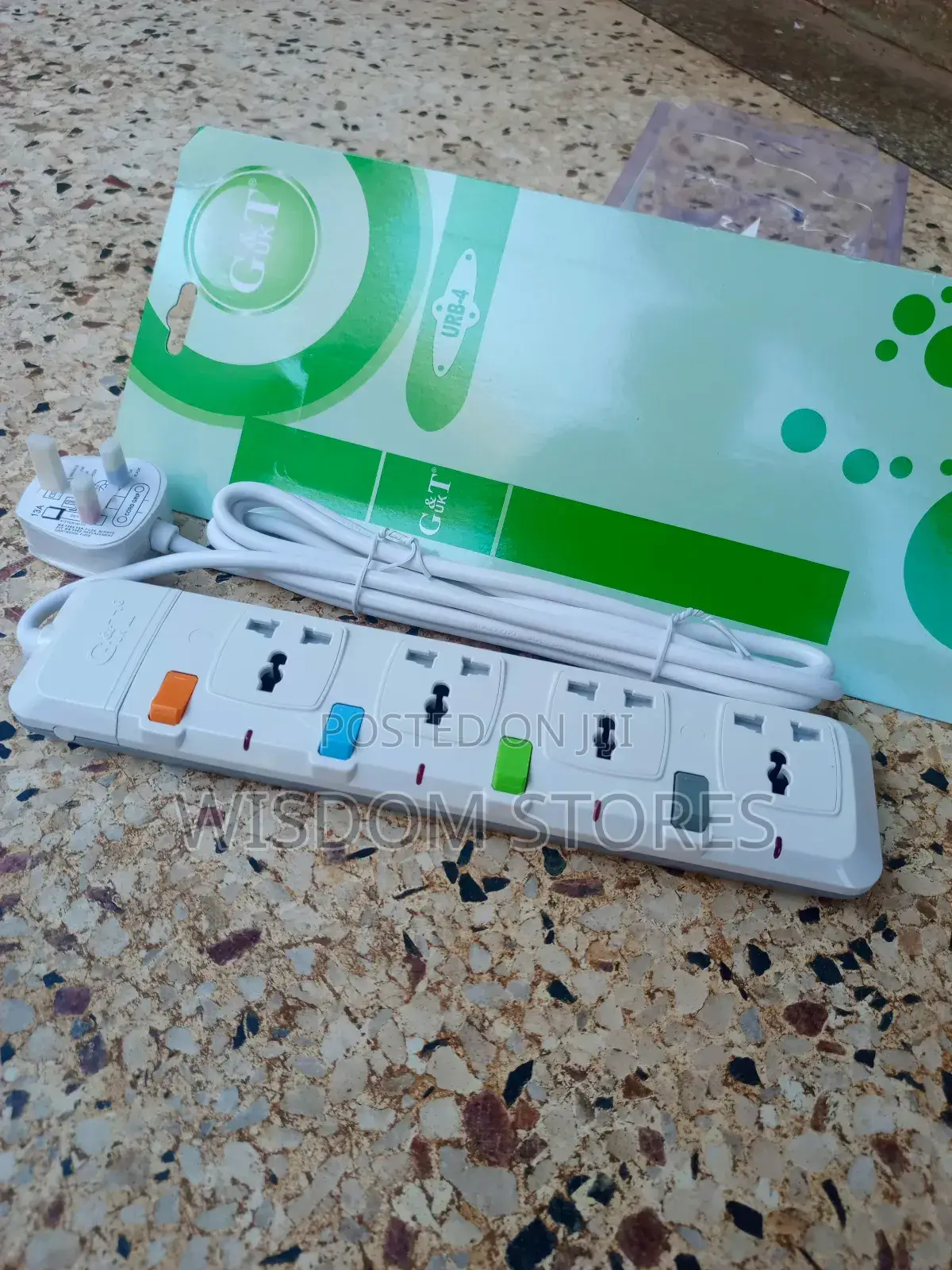 Extension Socket With Fuse Plug Protector