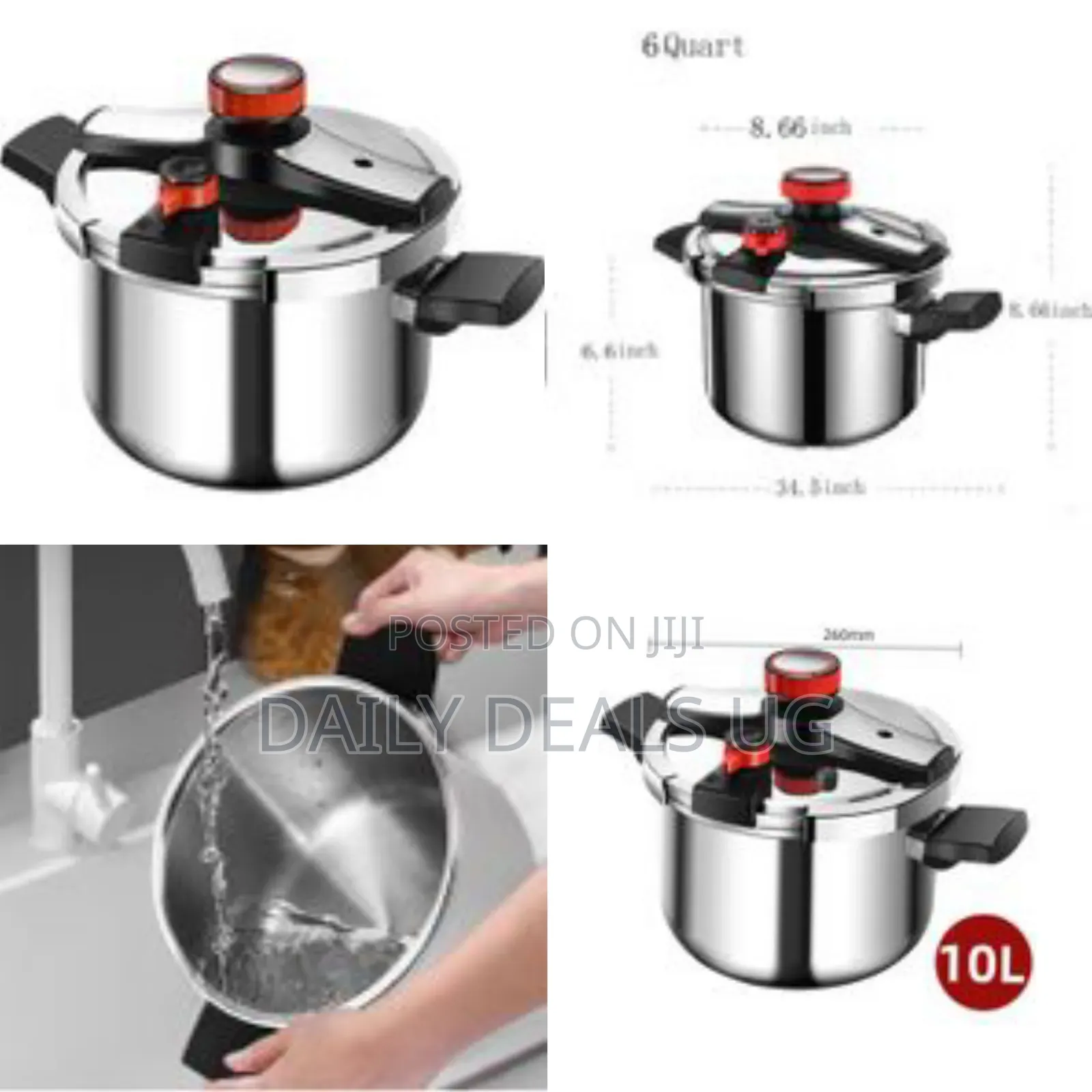 6l High Energy Saving Three-Layer Base Stainless Steel Pressure Cooker