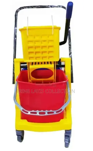 Heavy Duty Double Bucket Mop With Trolley