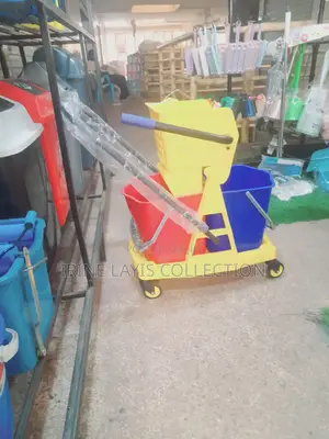 Heavy Duty Double Bucket Mop With Trolley