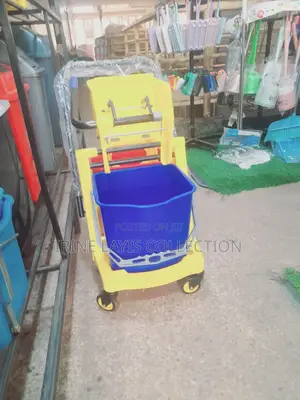 Heavy Duty Double Bucket Mop With Trolley