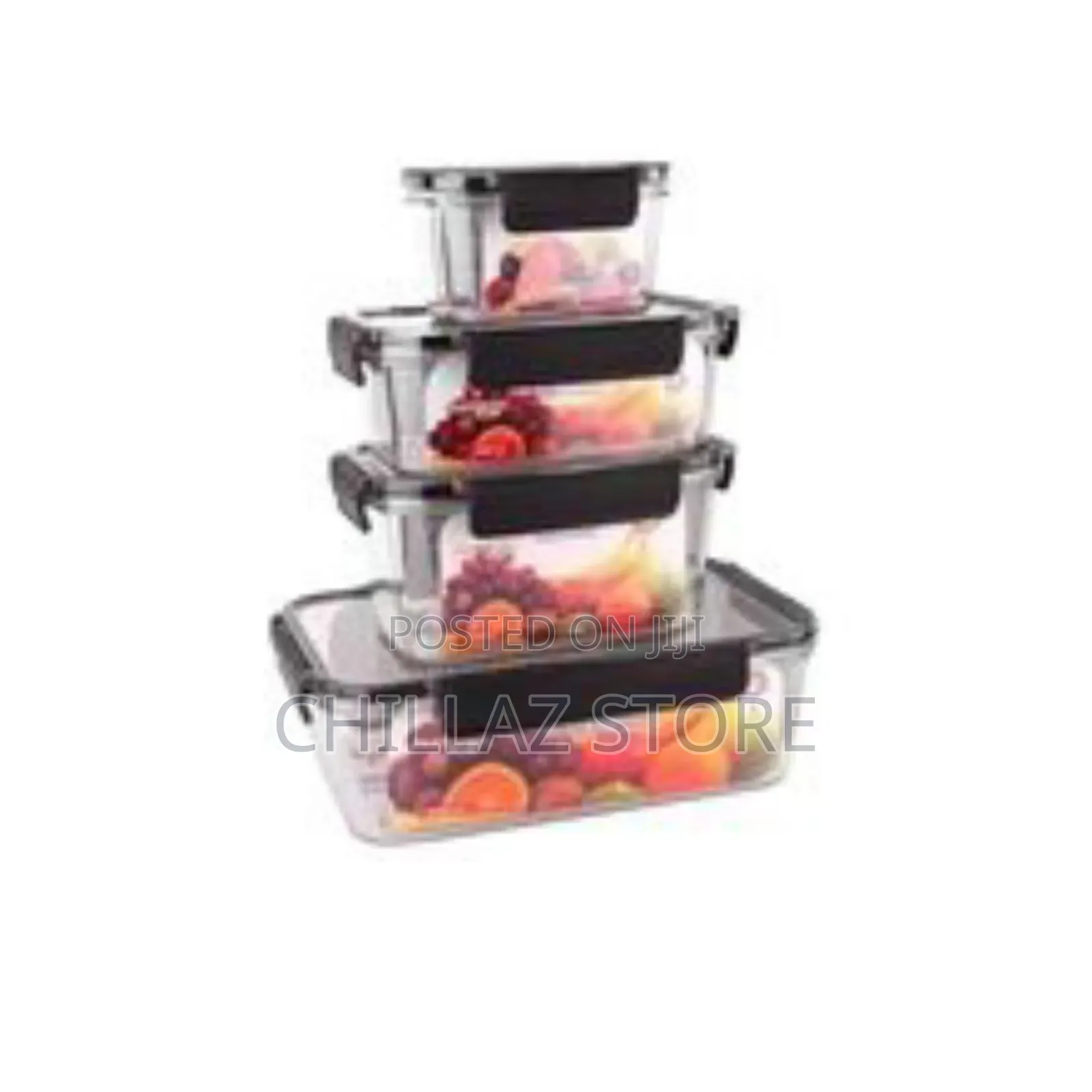 3 PCS Clear Acrylic Sealed Food Storage Containers.
